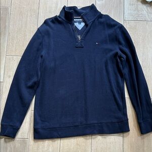 Tommy Hilfiger Men's Dark Blue Zip Up Sweater